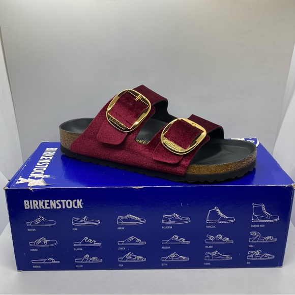 birkenstock arizona big buckle maroon
